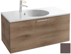 Тумба под раковину Jacob Delafon Odeon Rive Gauche 90 см, EB2513-RX-S32, цвет светло-коричневый сатин, ручки на выбор