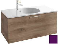 Тумба под раковину Jacob Delafon Odeon Rive Gauche 90 см, EB2513-RX-S20, цвет сливовый сатин, ручки на выбор