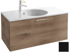 Тумба под раковину Jacob Delafon Odeon Rive Gauche 90 см, EB2513-RX-274, цвет чёрный глянцевый, ручки на выбор