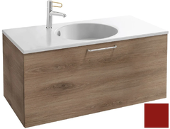 Тумба под раковину Jacob Delafon Odeon Rive Gauche 90 см, EB2513-RX-G99, цвет тёмно-красный глянцевый, ручки на выбор