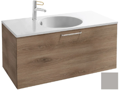 Тумба под раковину Jacob Delafon Odeon Rive Gauche 90 см, EB2513-RX-M54, цвет серый титан матовый, ручки на выбор