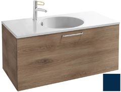 Тумба под раковину Jacob Delafon Odeon Rive Gauche 90 см, EB2513-RX-G1P, цвет морской синий глянцевый, ручки на выбор