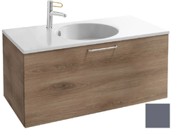 Тумба под раковину Jacob Delafon Odeon Rive Gauche 90 см, EB2513-RX-G1F, цвет насыщенный серый глянцевый, ручки на выбор