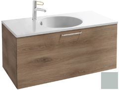 Тумба под раковину Jacob Delafon Odeon Rive Gauche 90 см, EB2513-RX-M44, цвет миндальный матовый, ручки на выбор