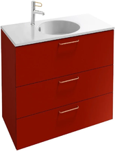 Тумба под раковину Jacob Delafon Odeon Rive Gauche 70 см, EB2531-RX-M69, цвет тёмно-красный матовый, ручки на выбор
