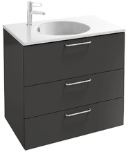 Тумба под раковину Jacob Delafon Odeon Rive Gauche 70 см, EB2531-RX-M53, цвет серый антрацит матовый, ручки на выбор