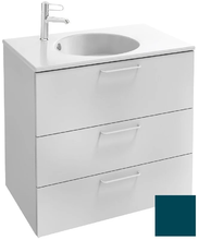 Тумба под раковину Jacob Delafon Odeon Rive Gauche 70 см, EB2531-RX-G1M, цвет сине-зелёный глянцевый, ручки на выбор