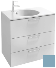 Тумба под раковину Jacob Delafon Odeon Rive Gauche 70 см, EB2531-RX-G91, цвет аквамарин глянцевый, ручки на выбор