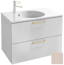 Тумба под раковину Jacob Delafon Odeon Rive Gauche 70 см, EB2521-RX-G1H, цвет пыльная роза глянцевый, ручки на выбор