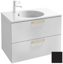 Тумба под раковину Jacob Delafon Odeon Rive Gauche 70 см, EB2521-RX-S14, цвет чёрный сатин, ручки на выбор