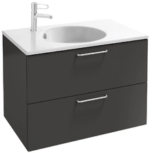 Тумба под раковину Jacob Delafon Odeon Rive Gauche 70 см, EB2521-RX-S17, цвет серый антрацит сатин, ручки на выбор