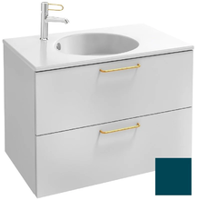 Тумба под раковину Jacob Delafon Odeon Rive Gauche 70 см, EB2521-RX-G1M, цвет сине-зелёный глянцевый, ручки на выбор