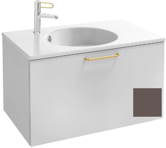 Тумба под раковину Jacob Delafon Odeon Rive Gauche 70 см, EB2511-RX-G80, цвет светло-коричневый глянцевый, ручки на выбор