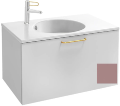 Тумба под раковину Jacob Delafon Odeon Rive Gauche 70 см, EB2511-RX-M71, цвет нежно-розовый матовый, ручки на выбор