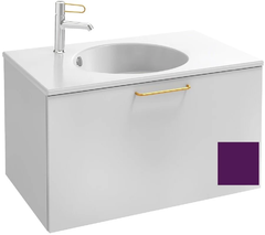 Тумба под раковину Jacob Delafon Odeon Rive Gauche 70 см, EB2511-RX-M63, цвет сливовый матовый, ручки на выбор