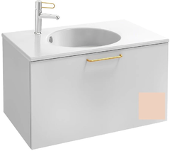 Тумба под раковину Jacob Delafon Odeon Rive Gauche 70 см, EB2511-RX-S09, цвет телесный сатин, ручки на выбор