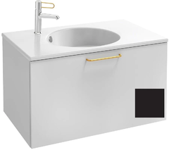 Тумба под раковину Jacob Delafon Odeon Rive Gauche 70 см, EB2511-RX-M61, цвет чёрный матовый, ручки на выбор