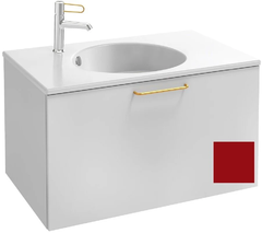 Тумба под раковину Jacob Delafon Odeon Rive Gauche 70 см, EB2511-RX-G99, цвет тёмно-красный глянцевый, ручки на выбор
