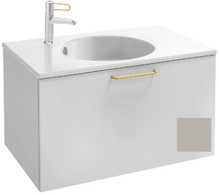 Тумба под раковину Jacob Delafon Odeon Rive Gauche 70 см, EB2511-RX-S21, цвет серый титан сатин, ручки на выбор