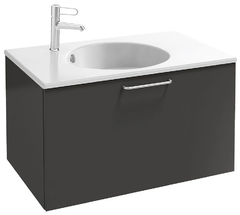 Тумба под раковину Jacob Delafon Odeon Rive Gauche 70 см, EB2511-RX-S17, цвет серый антрацит сатин, ручки на выбор
