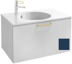 Тумба под раковину Jacob Delafon Odeon Rive Gauche 70 см, EB2511-RX-S06, цвет тёмно-синий сатин, ручки на выбор