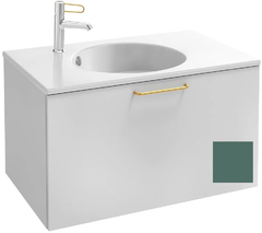 Тумба под раковину Jacob Delafon Odeon Rive Gauche 70 см, EB2511-RX-M87, цвет эвкалипт матовый, ручки на выбор