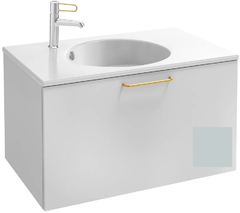 Тумба под раковину Jacob Delafon Odeon Rive Gauche 70 см, EB2511-RX-G73, цвет голубой шторм глянцевый, ручки на выбор