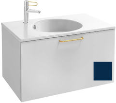 Тумба под раковину Jacob Delafon Odeon Rive Gauche 70 см, EB2511-RX-M88, цвет морской синий матовый, ручки на выбор