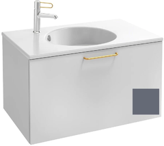 Тумба под раковину Jacob Delafon Odeon Rive Gauche 70 см, EB2511-RX-M76, цвет насыщенный серый матовый, ручки на выбор