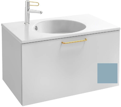 Тумба под раковину Jacob Delafon Odeon Rive Gauche 70 см, EB2511-RX-M43, цвет аквамарин матовый, ручки на выбор