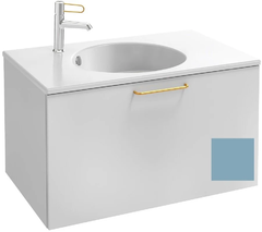Тумба под раковину Jacob Delafon Odeon Rive Gauche 70 см, EB2511-RX-S50, цвет аквамарин сатин, ручки на выбор