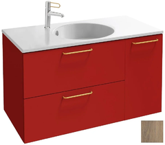 Тумба под раковину Jacob Delafon Odeon Rive Gauche 90 см, EB2543-RX-E10, цвет квебекский дуб, ручки на выбор