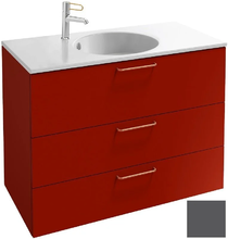 Тумба под раковину Jacob Delafon Odeon Rive Gauche 90 см, EB2533-RX-N14, цвет серый антрацит, ручки на выбор