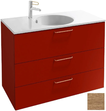 Тумба под раковину Jacob Delafon Odeon Rive Gauche 90 см, EB2533-RX-E52, цвет дуб табак, ручки на выбор