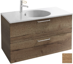 Тумба под раковину Jacob Delafon Odeon Rive Gauche 90 см, EB2523-RX-E52, цвет дуб табак, ручки на выбор