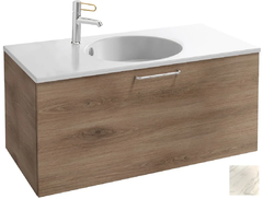 Тумба под раковину Jacob Delafon Odeon Rive Gauche 90 см, EB2513-RX-NR4, цвет белый мрамор, ручки на выбор