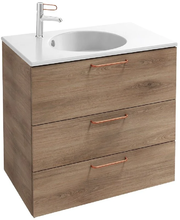 Тумба под раковину Jacob Delafon Odeon Rive Gauche 70 см, EB2531-RX-E10, цвет квебекский дуб, ручки на выбор