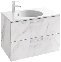 Тумба под раковину Jacob Delafon Odeon Rive Gauche 70 см, EB2521-RX-NR4, цвет белый мрамор, ручки на выбор