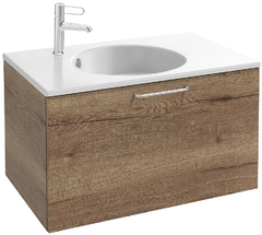 Тумба под раковину Jacob Delafon Odeon Rive Gauche 70 см, EB2511-RX-E52, цвет дуб табак, ручки на выбор
