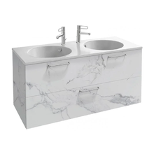 Тумба под раковину Jacob Delafon Odeon Rive Gauche 120 см, EB2545-R5-NR4, цвет белый мрамор, ручки хром