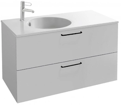 Тумба под раковину Jacob Delafon Odeon Rive Gauche 100 см, EB2524-R9-N18, цвет белый, ручки черные