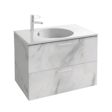 Тумба под раковину Jacob Delafon Odeon Rive Gauche 80 см, EB2522-R5-NR4, цвет белый мрамор, ручки хром