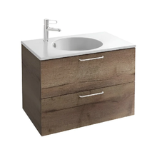 Тумба под раковину Jacob Delafon Odeon Rive Gauche 80 см, EB2522-R5-E52, цвет дуб табак, ручки хром