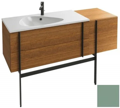 Тумба под раковину Jacob Delafon Nouvelle Vague 145 EB3037RU-G95, 3 ящика, с выступом, цвет - оливковый глянцевый