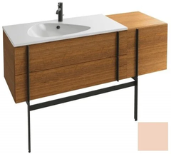 Тумба под раковину Jacob Delafon Nouvelle Vague 145 см, EB3037RU-G1A, 3 ящика, с выступом, цвет - телесный глянцевый