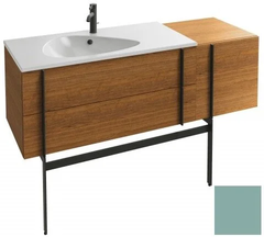 Тумба под раковину Jacob Delafon Nouvelle Vague 145 см, EB3037RU-G1I, 3 ящика, с выступом, цвет - ментол глянцевый