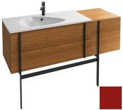 Тумба под раковину Jacob Delafon Nouvelle Vague 145 см, EB3037RU-G99, 3 ящика, с выступом, цвет - темно-красный глянцевый