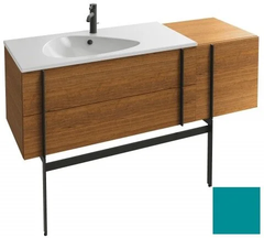 Тумба под раковину Jacob Delafon Nouvelle Vague 145 EB3037RU-G78, 3 ящика, с выступом, цвет - бирюзовый глянцевый