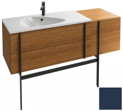 Тумба под раковину Jacob Delafon Nouvelle Vague 145 EB3037RU-G98, 3 ящика, с выступом, цвет - темно-синий глянцевый