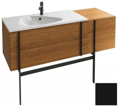 Тумба под раковину Jacob Delafon Nouvelle Vague 145 см, EB3037RU-274, 3 ящика, с выступом, цвет - черный глянцевый